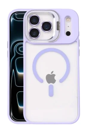 iPhone 18 Pro Kılıf M-Safe Şarj Özellikli Lensli Standlı Azn-Remim