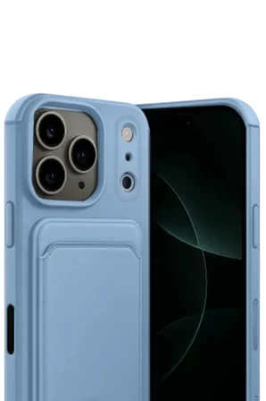 iPhone 18 Pro Kılıf Kartlıklı Silikon Kılıf Azn-Kelvin