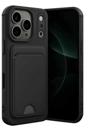 iPhone 18 Pro Kılıf Kartlıklı Silikon Kılıf Azn-Kelvin