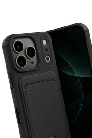 iPhone 18 Pro Kılıf Kartlıklı Silikon Kılıf Azn-Kelvin