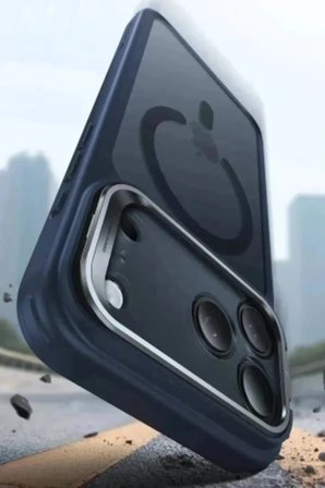 iPhone 18 Pro Kılıf M-Safe Şarj Özellikli Standlı Premium Azn-EsrClassic