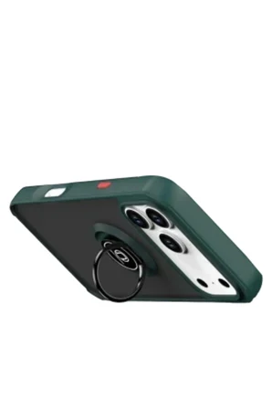 iPhone 18 Pro Kılıf Yüzüklü Standlı Arka Kapak Azn-MntrlYüzük