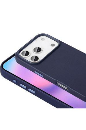 Apple iPhone 18 Pro Kılıf M-safe Şarj Özellikli PU Deri Görünümlü Zr-Kupra