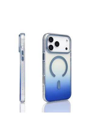 Apple iPhone 18 Pro Kılıf M-safe Şarj Özellikli Transparan Renk Geçişli Zr-Toros