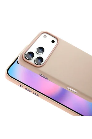 Apple iPhone 18 Pro Kılıf M-safe Şarj Özellikli PU Deri Görünümlü Zr-Kupra