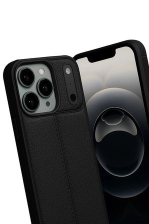 Apple iPhone 18 Pro Kılıf Deri Görünümlü Focus Silikon Azn-Niss