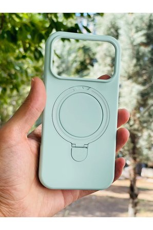 Apple iPhone 18 Pro Kılıf MgSafe Özellikli Standlı Pastel Renkler Azn-Reggal