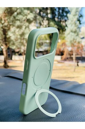 Apple iPhone 18 Pro Kılıf MgSafe Özellikli Standlı Pastel Renkler Azn-Reggal