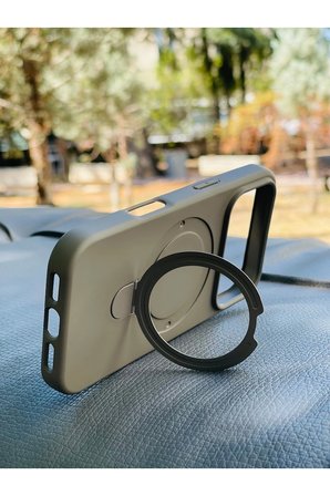 Apple iPhone 18 Pro Kılıf MgSafe Özellikli Standlı Pastel Renkler Azn-Reggal