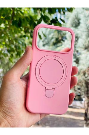 Apple iPhone 18 Pro Kılıf MgSafe Özellikli Standlı Pastel Renkler Azn-Reggal