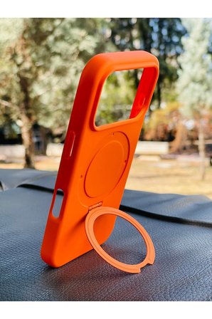 Apple iPhone 18 Pro Kılıf MgSafe Özellikli Standlı Pastel Renkler Azn-Reggal