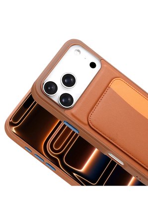 iPhone 18 Pro Kılıf Kartlıklı Silikon Kapak Zr-XKart