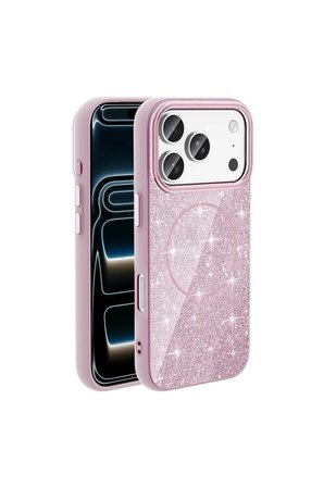 Apple iPhone 18 Pro Kılıf M-safe Şarj Özellikli Parlayan Simli Zr-Okso