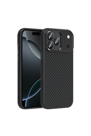 iPhone 18 Pro Kılıf M-Safe Şarj Karbon Fiber Görünümlü Silikon Zr-Truva
