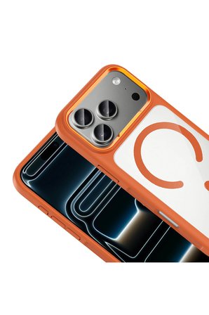 iPhone 18 Pro Kılıf M-Safe Şarj Metal Kamera Çerçeveli Zr-Tiko