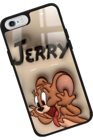 Apple iPhone 6 Plus Uyumlu Tom And Jerry Tasarımlı Parlak Silikon Kılıf