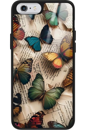 Apple iPhone 6 Plus Uyumlu Renkli Kelebek Tasarımlı Parlak Silikon Kılıf