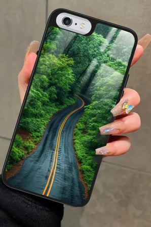 Apple iPhone 6 Plus Uyumlu Yol Tasarımlı Parlak Silikon Kılıf