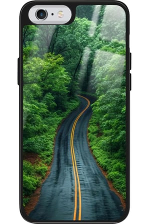 Apple iPhone 6 Plus Uyumlu Yol Tasarımlı Parlak Silikon Kılıf