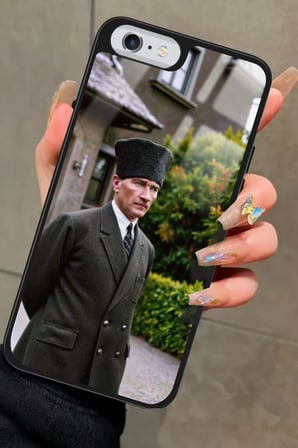 Apple iPhone 6 Plus Uyumlu Atatürk Tasarımlı Parlak Silikon Kılıf