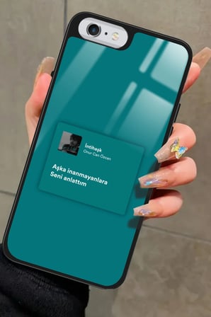 Apple iPhone 6 Plus Uyumlu Şarkı Sözü Tasarımlı Parlak Silikon Kılıf