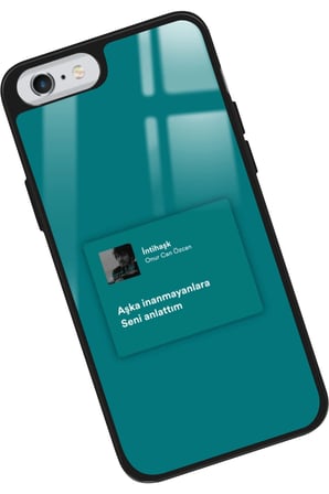 Apple iPhone 6 Plus Uyumlu Şarkı Sözü Tasarımlı Parlak Silikon Kılıf