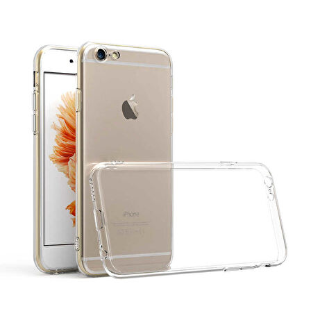 Apple iPhone 6 Kılıf Şeffaf İnce Esnek Silikon Kılıf Zipax-Süper