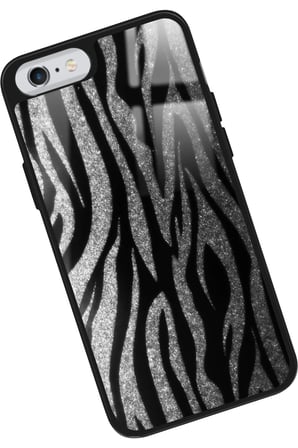 Apple iPhone 6s Plus Uyumlu Zebra Tasarımlı Parlak Silikon Kılıf