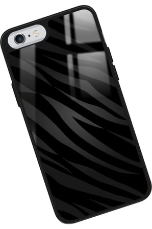 Apple iPhone 6s Plus Uyumlu Zebra Tasarımlı Parlak Silikon Kılıf