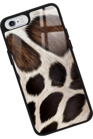 Apple iPhone 6s Plus Uyumlu Kahverengi Leopar Tasarımlı Parlak Silikon Kılıf