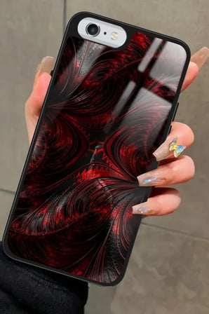Apple iPhone 6s Plus Uyumlu Bordo Tasarımlı Parlak Silikon Kılıf