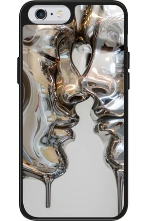 Apple iPhone 6s Plus Uyumlu Beyaz Sanat Tasarımlı Parlak Silikon Kılıf