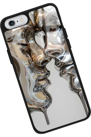 Apple iPhone 6s Plus Uyumlu Beyaz Sanat Tasarımlı Parlak Silikon Kılıf