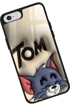 Apple iPhone 6s Plus Uyumlu Tom And Jerry Tasarımlı Parlak Silikon Kılıf