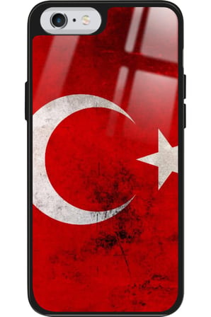Apple iPhone 6s Plus Uyumlu Türk Bayrağı Tasarımlı Parlak Silikon Kılıf