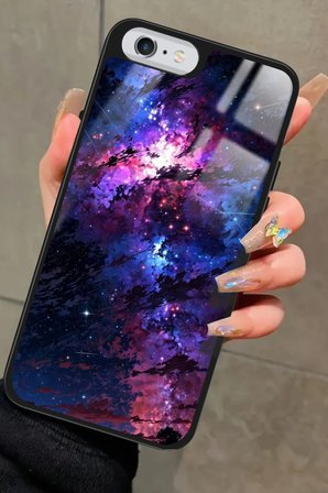 Apple iPhone 6s Plus Uyumlu Soyut Sanat Tasarımlı Parlak Silikon Kılıf