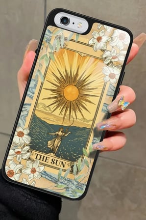 Apple iPhone 6s Plus Uyumlu Güneş Tasarımlı Parlak Silikon Kılıf