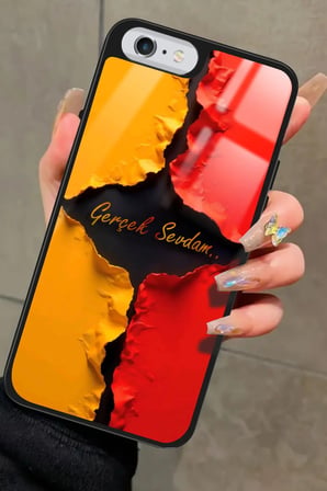 Apple iPhone 6s Plus Uyumlu Gerçek Sevdam Yazılı Parlak Silikon Kılıf