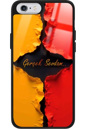 Apple iPhone 6s Plus Uyumlu Gerçek Sevdam Yazılı Parlak Silikon Kılıf