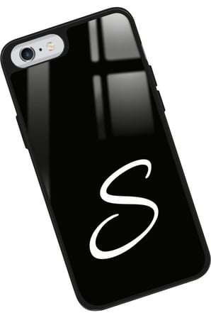 Apple iPhone 6s Plus Uyumlu S Harfi Yazılı Parlak Silikon Kılıf