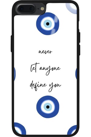 Apple iPhone 7 Plus Uyumlu Motivasyonlu Nazar Boncuğu Tasarımlı Parlak Silikon Kılıf