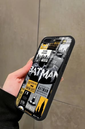 Apple iPhone 7 Plus Uyumlu Batman Tasarımlı Parlak Silikon Kılıf