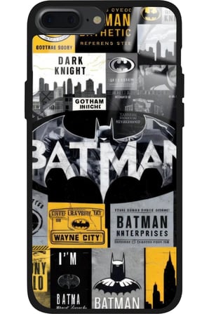 Apple iPhone 7 Plus Uyumlu Batman Tasarımlı Parlak Silikon Kılıf