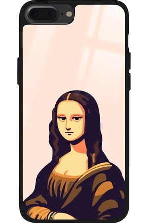 Apple iPhone 7 Plus Uyumlu Mona Lisa Tasarımlı Parlak Silikon Kılıf