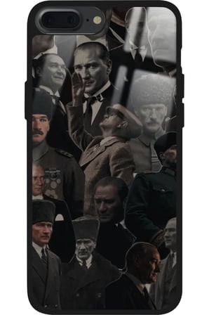 Apple iPhone 7 Plus Uyumlu Atatürk Poster Tasarımlı Parlak Silikon Kılıf