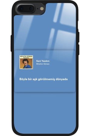 Apple iPhone 7 Plus Uyumlu Müslüm Gürses Şarkı Sözü Tasarımlı Parlak Silikon Kılıf