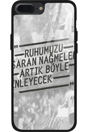 Apple iPhone 7 Plus Uyumlu Taraftar Sözü Yazılı Parlak Silikon Kılıf