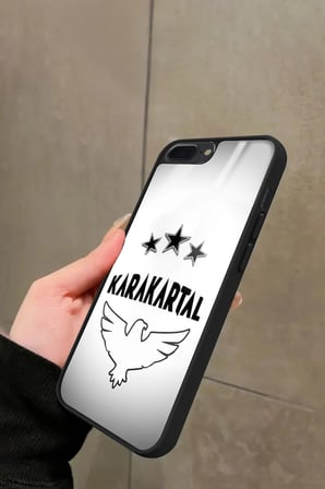 Apple iPhone 7 Plus Uyumlu Karakartal Tasarımlı Parlak Silikon Kılıf