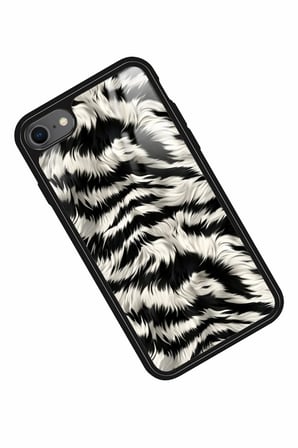 Apple iPhone 7 Uyumlu Zebra Tasarımlı Parlak Silikon Kılıf