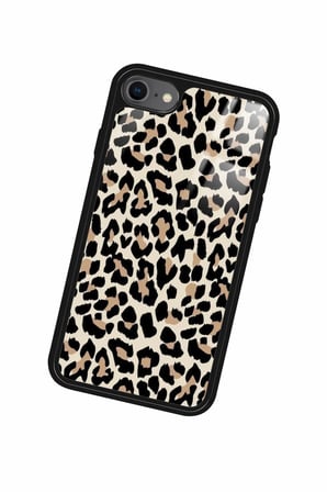 Apple iPhone 7 Uyumlu Kahverengi Leopar Tasarımlı Parlak Silikon Kılıf